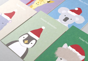 Weihnachts Postkarte PINGUIN