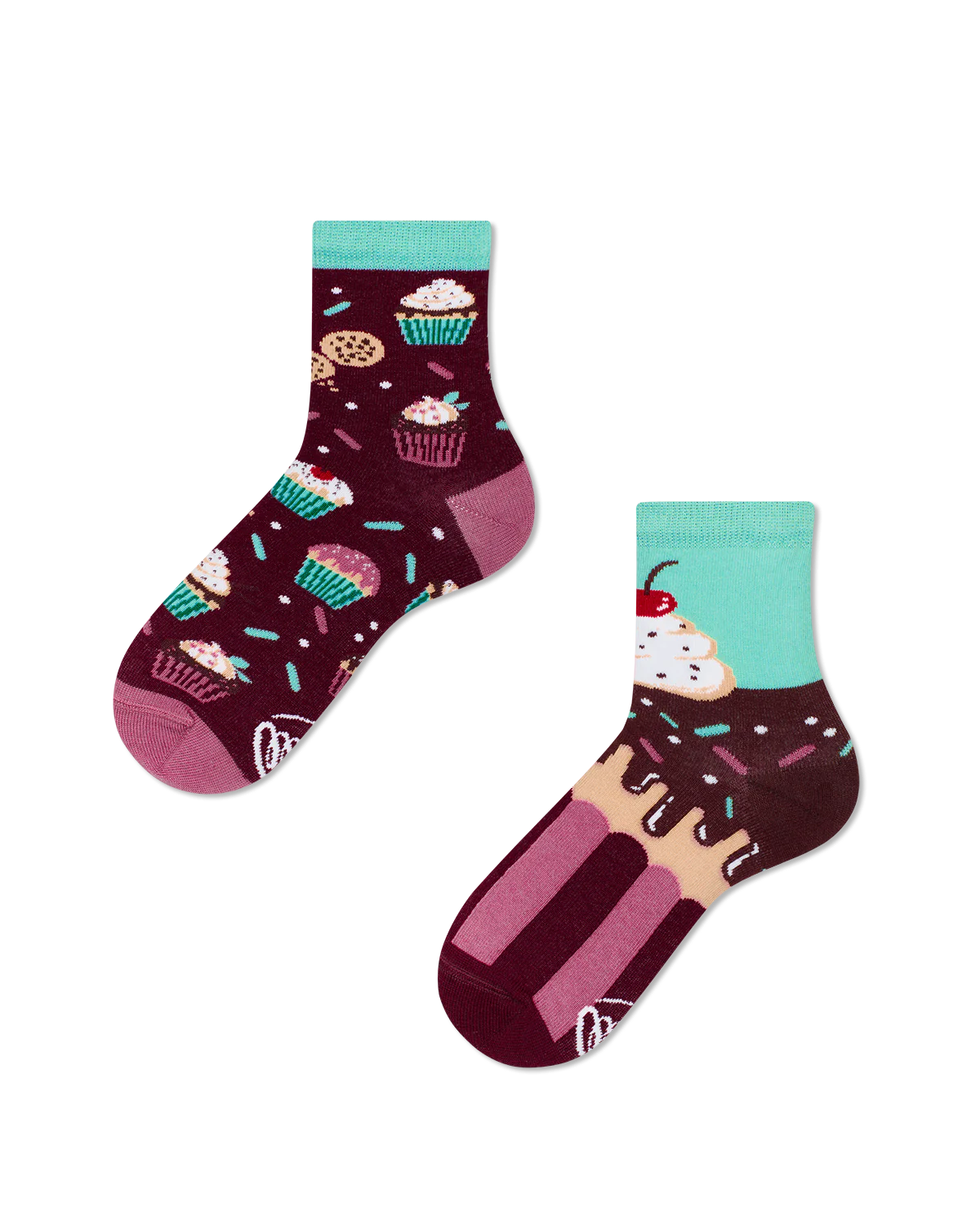 Mismatched Socken CUPCAKE für Kids und Erwachsene