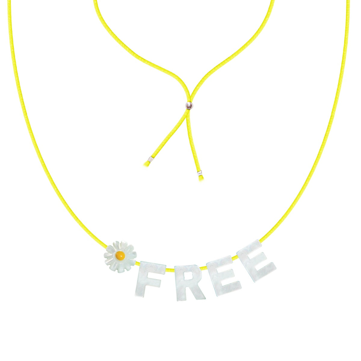 SORBET ISLAND Corall Letter Necklace FLOWER_FREE