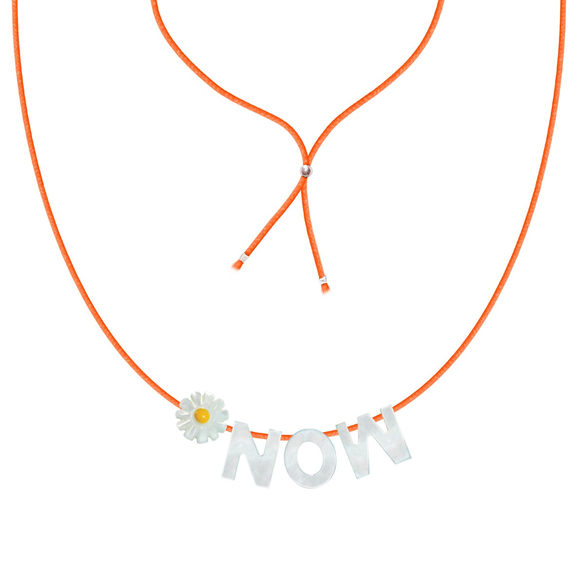 SORBET ISLAND Corall Letter Necklace FLOWER_NOW