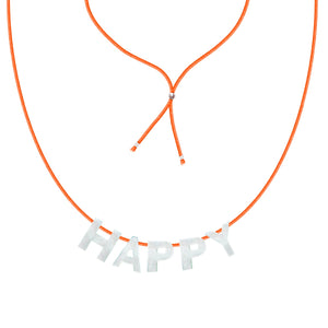 SORBET ISLAND Corall Letter Necklace HAPPY