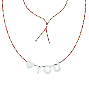SORBET ISLAND Corall Letter Necklace HEART_YOU