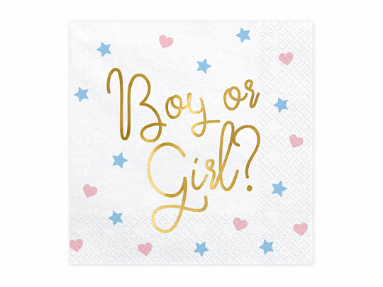 Gender Reveal SERVIETTEN GIRL or BOY