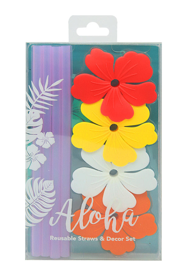 Aloha Strohhalme und Glasmarker