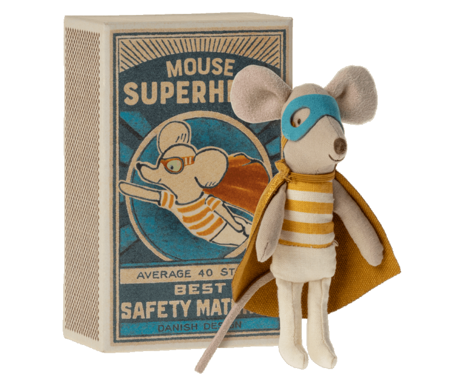 MAILEG Super Hero-Maus in Schachtel
