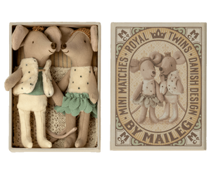 MAILEG Maus Set Royal twins mice, Little sister and brother in Box