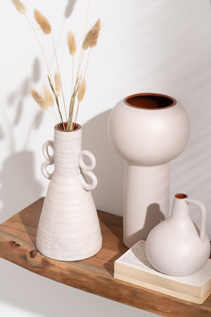 Vase weiss DOPPEL GRIFF