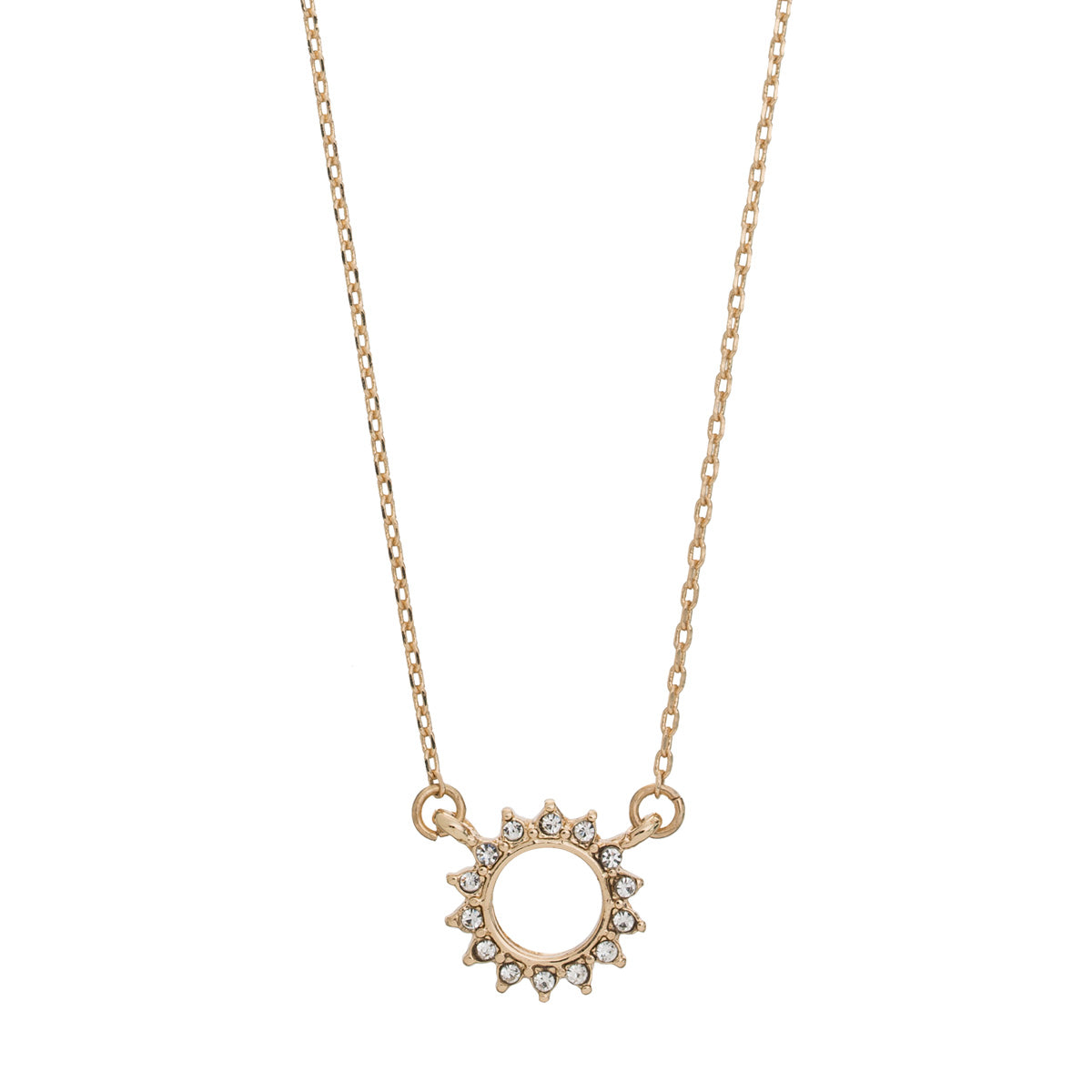 Halskette Crystal Sun Necklace gold oder silber
