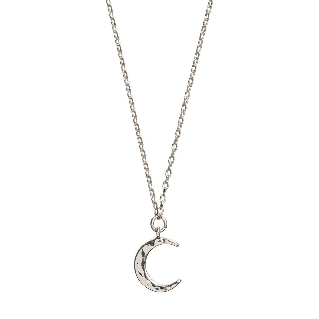 Kette Hammered Moon Necklace - Silver
