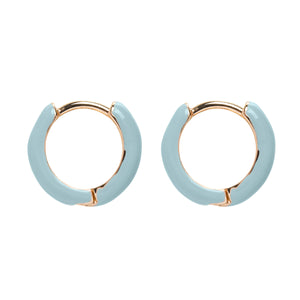 Ohrringe Enamel Hoop Earrings - Blue