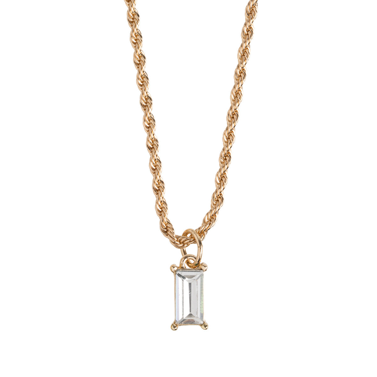 Kette Rectangle Crystal Necklace