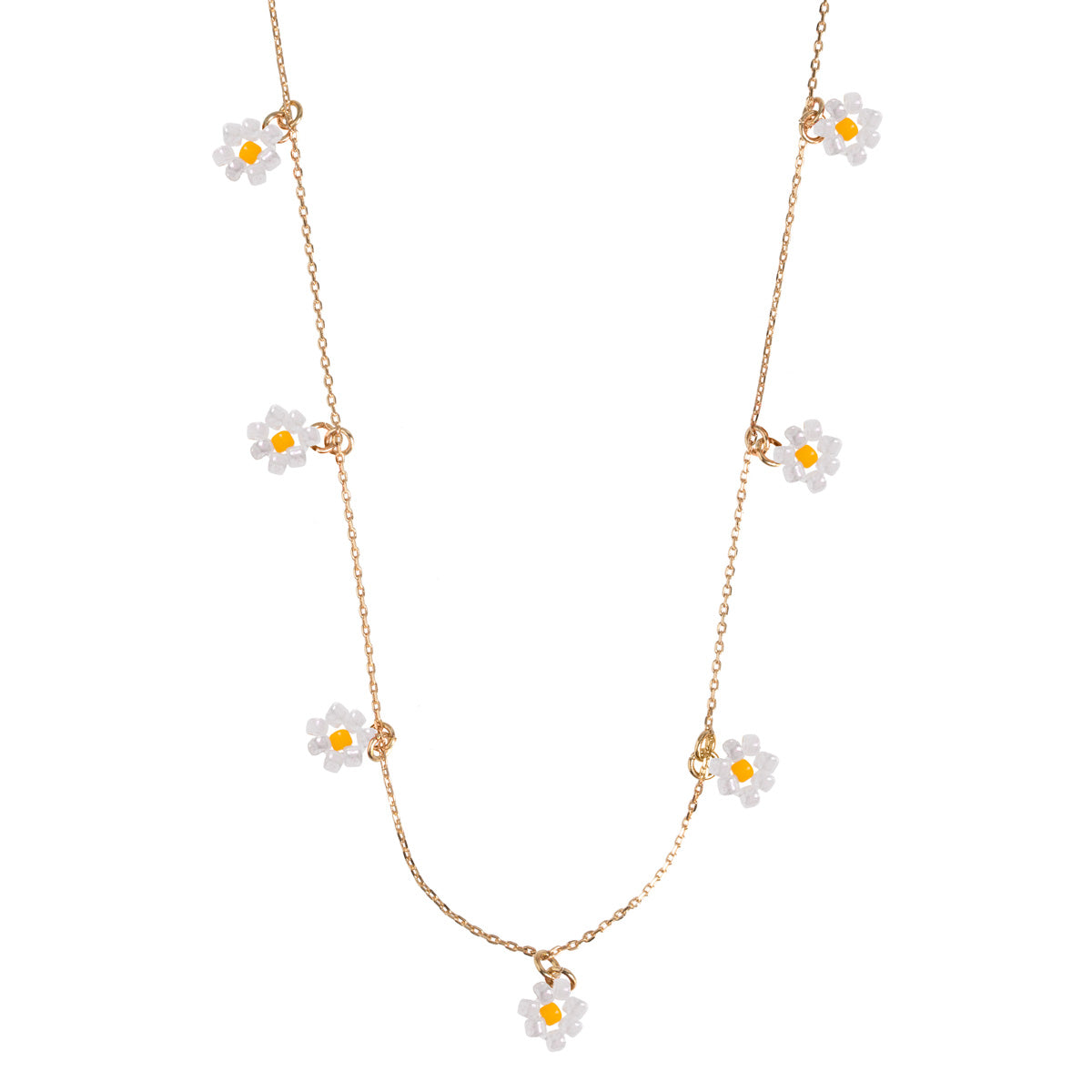Kette Small Flower Bead Necklace - White
