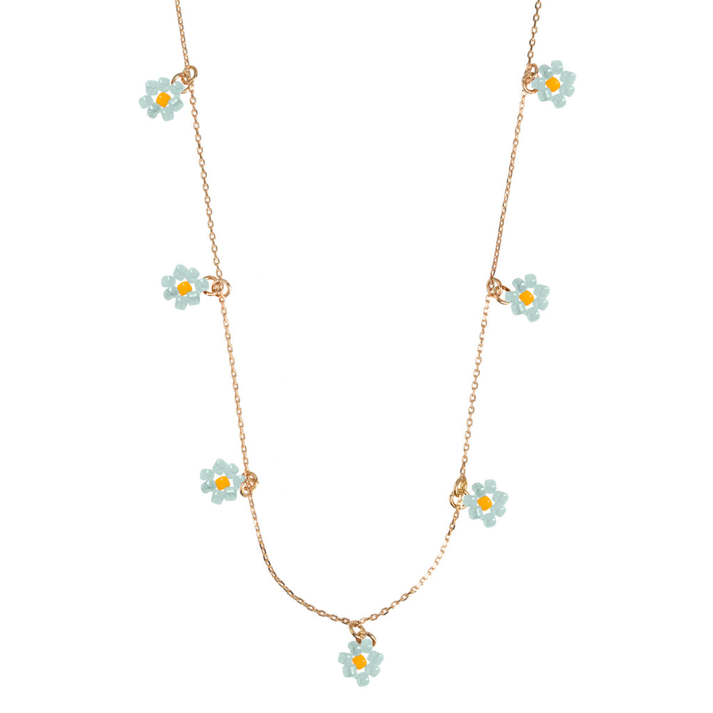 Kette Small Flower Bead Necklace - Blue