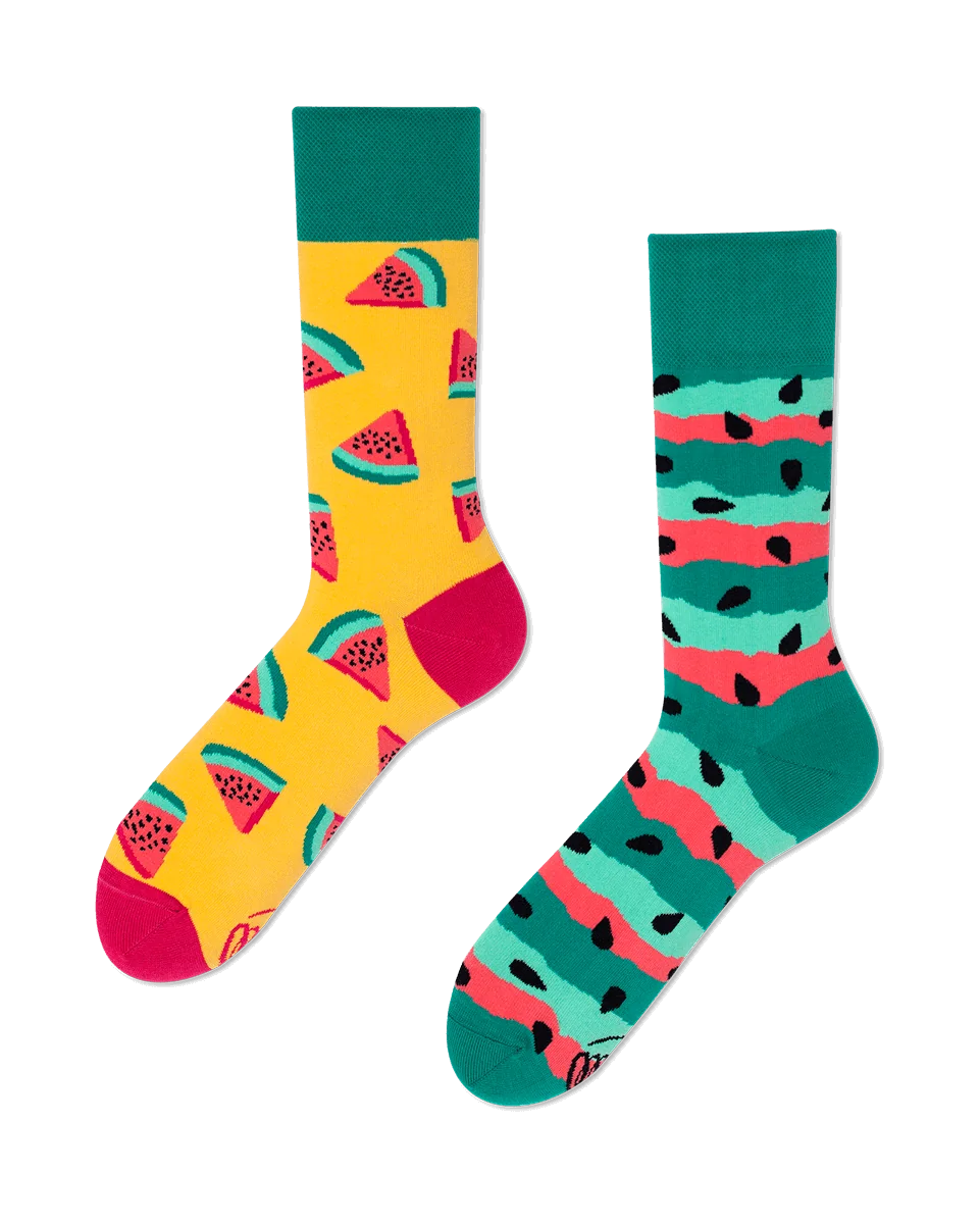 Mismatched Socken WASSERMELONE für Kids und Erwachsene