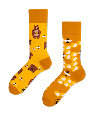 Mismatched Socken HONEY BEAR für Kinder und Erwachsene