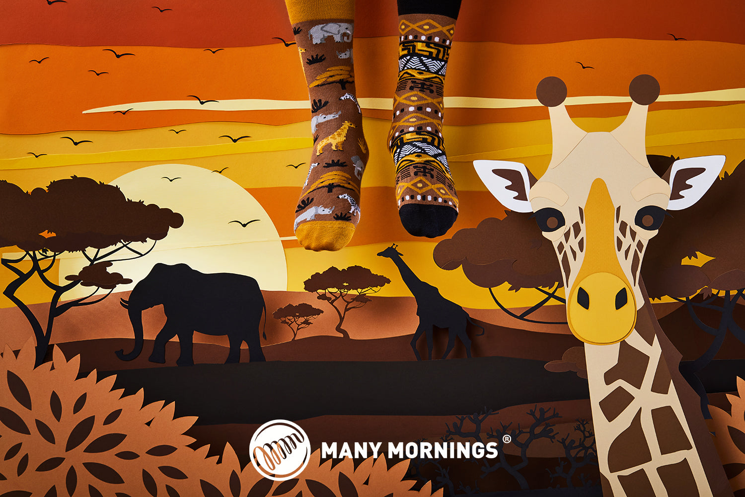 MANY MORNINGS Safari Trip Socken