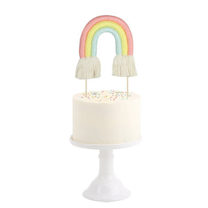 Cake Topper Regenbogen Pastell