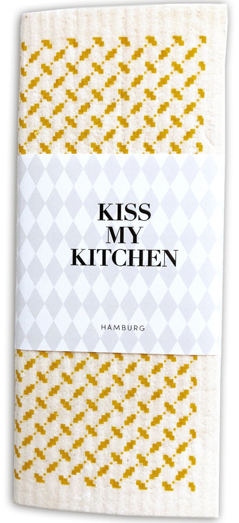 KISS MY KITCHEN Schwammtuch PALI GELB