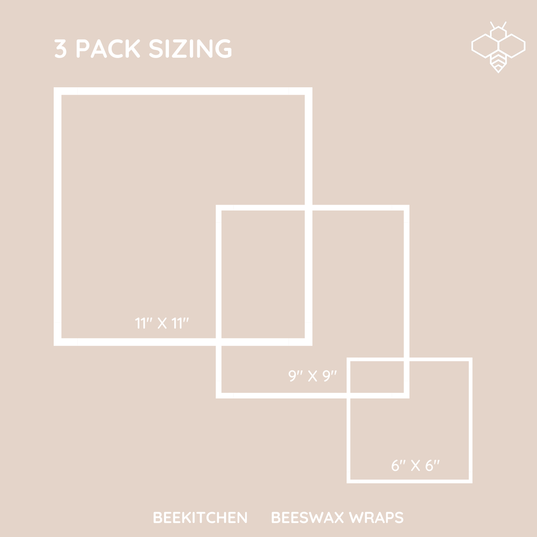 3er-Pack Bienenwachstuch -Lebensmittelverpackung SHIBORI