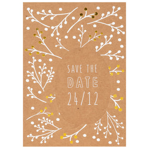 Weihnachts Postkarte SAVE THE DATE