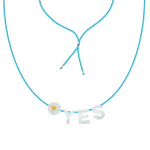 SORBET ISLAND Corall Letter Necklace FLOWER_YES