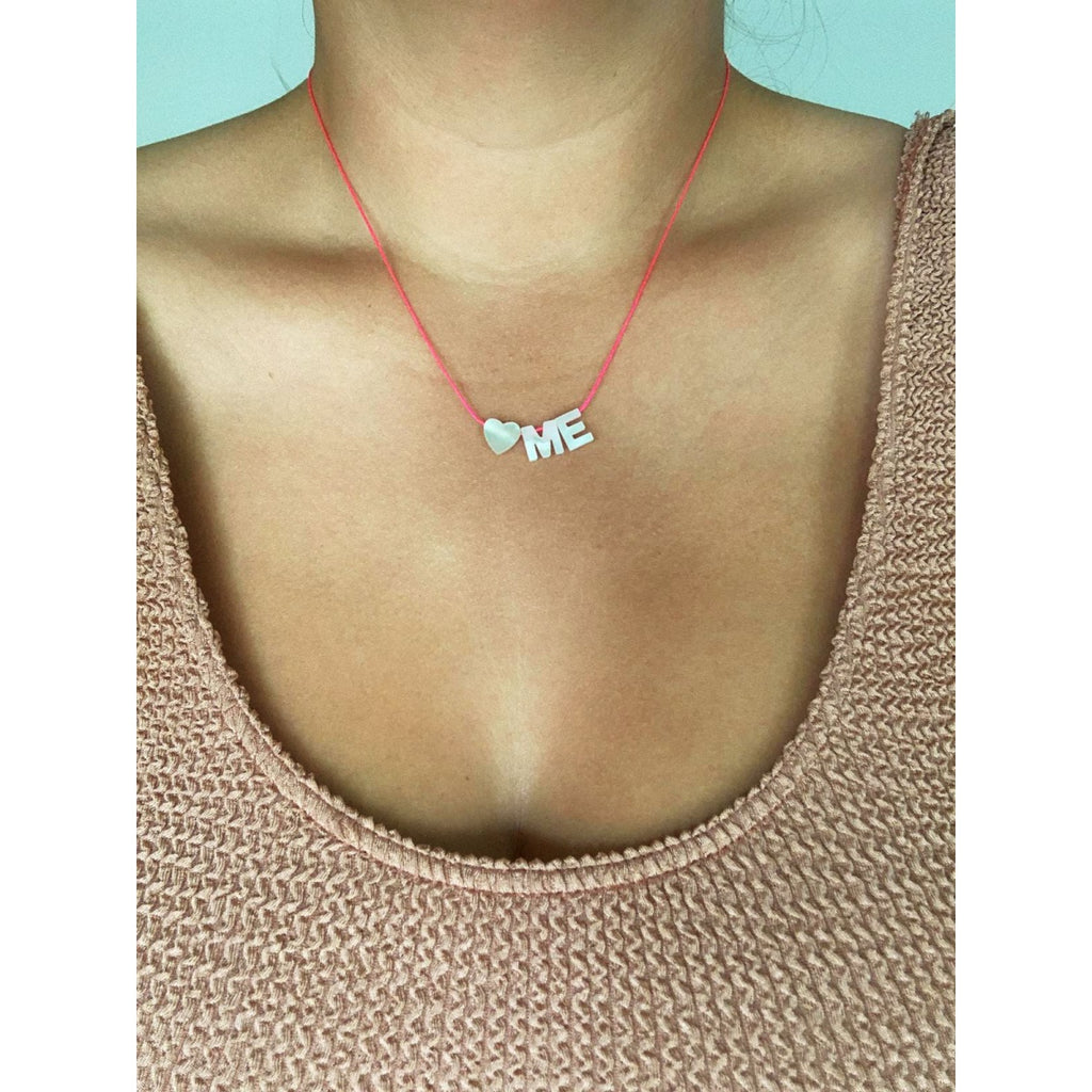 SORBET ISLAND Corall Letter Necklace HEART_ME