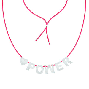 SORBET ISLAND Corall Letter Necklace HEART_POWER