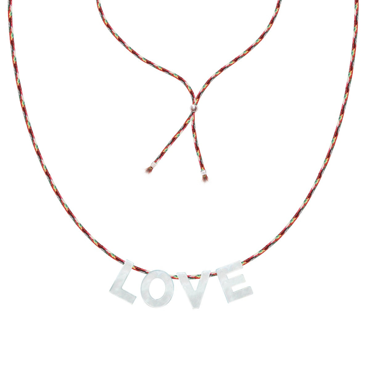 SORBET ISLAND Corall Letter Necklace LOVE