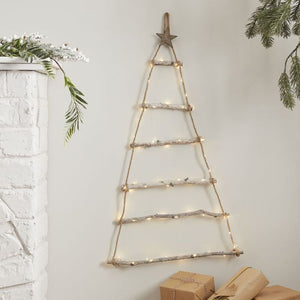 Wand- Weihnachtsbaum beleuchtet