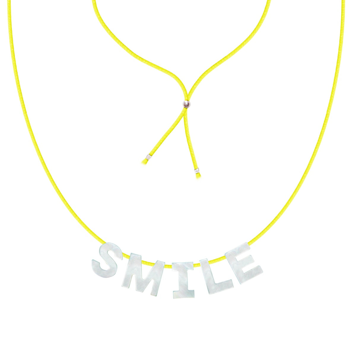 SORBET ISLAND Corall Letter Necklace SMILE