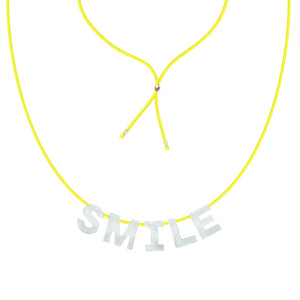 SORBET ISLAND Corall Letter Necklace SMILE